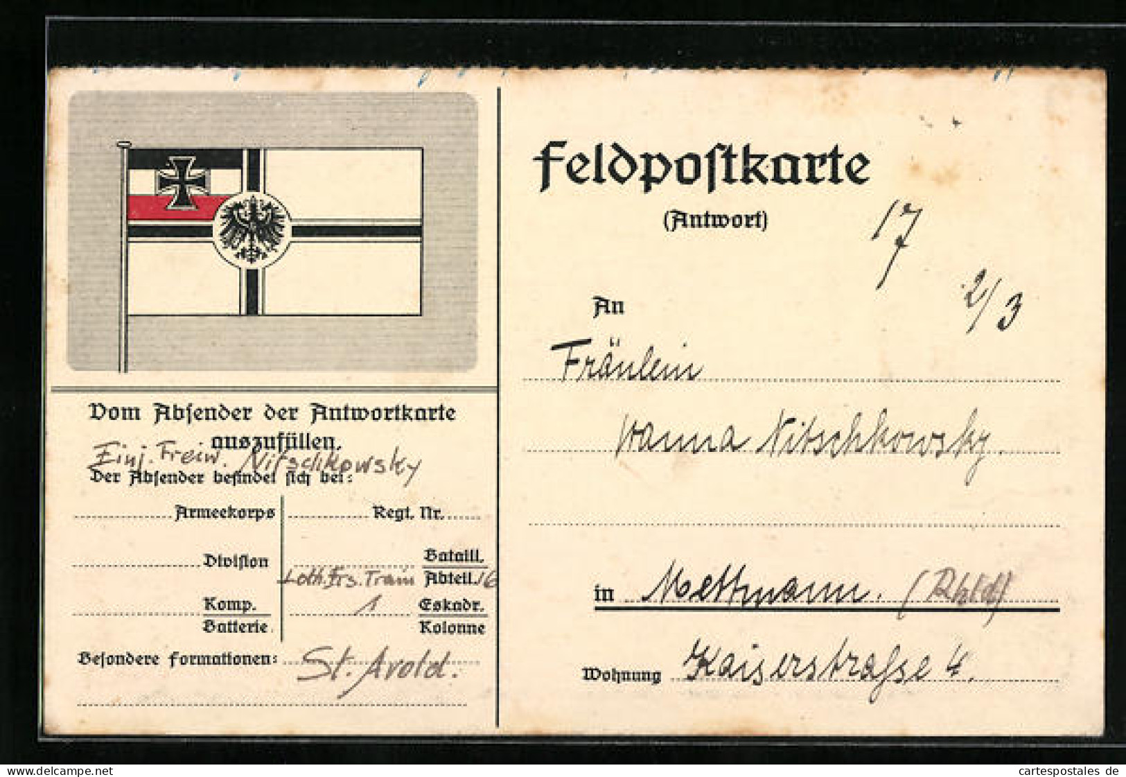 AK Abbildung Der Reichskriegsflagge  - Weltkrieg 1914-18