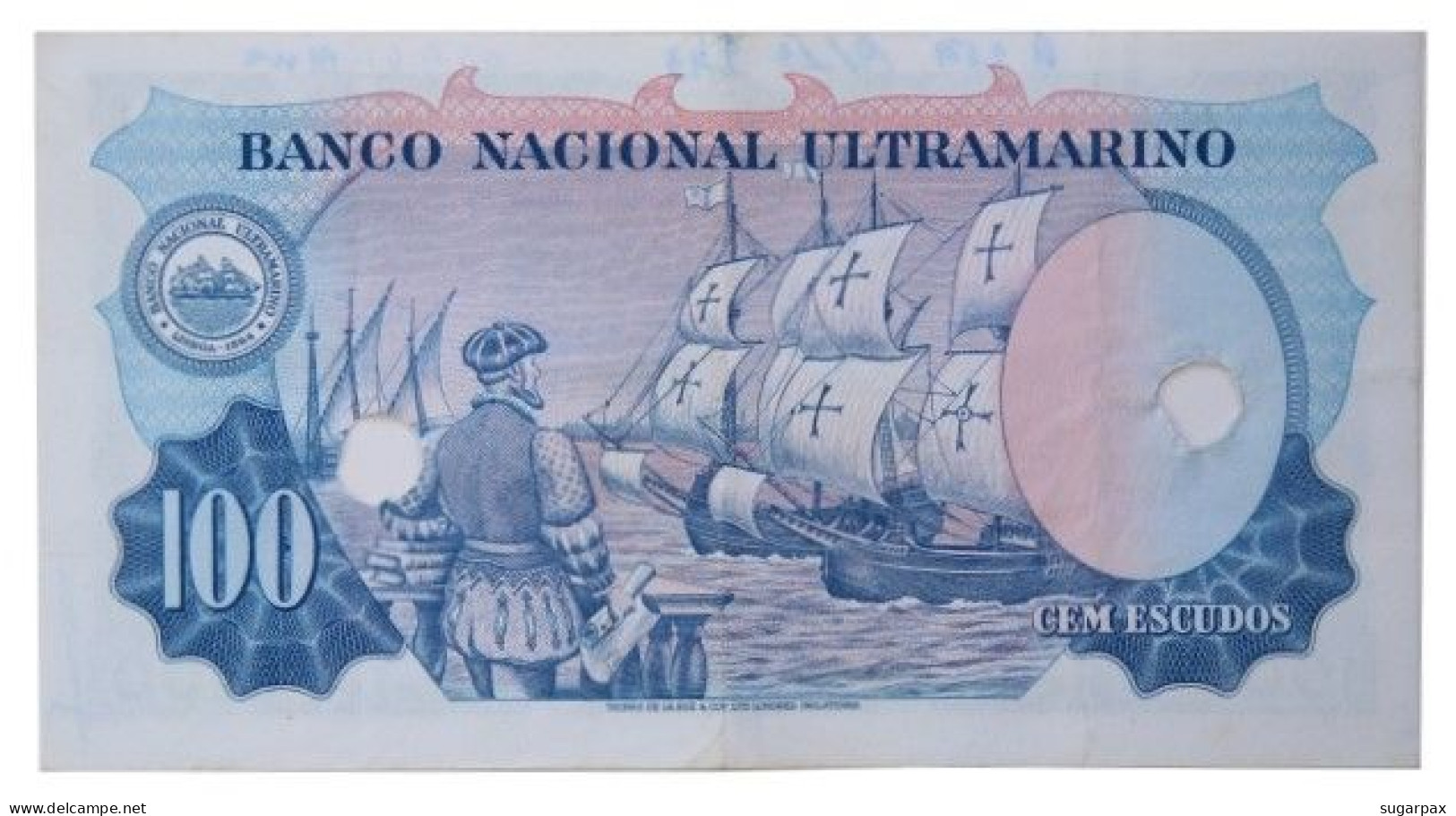 Portuguese INDIA - 100 Escudos - 2.01.1959 - Pick 43 - Canceled With Two Holes - Afonso De Albuquerque - Portugal