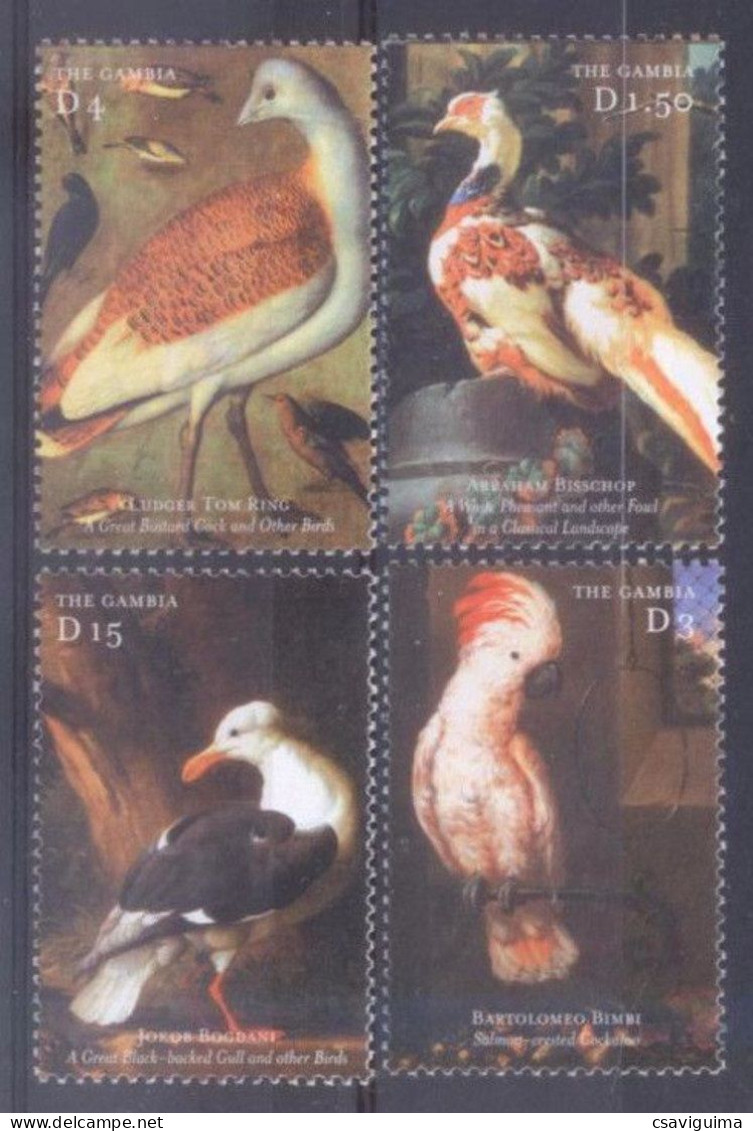 Gambia - 2000 - Painting: Birds  - Yv 3240/43 - Sonstige & Ohne Zuordnung