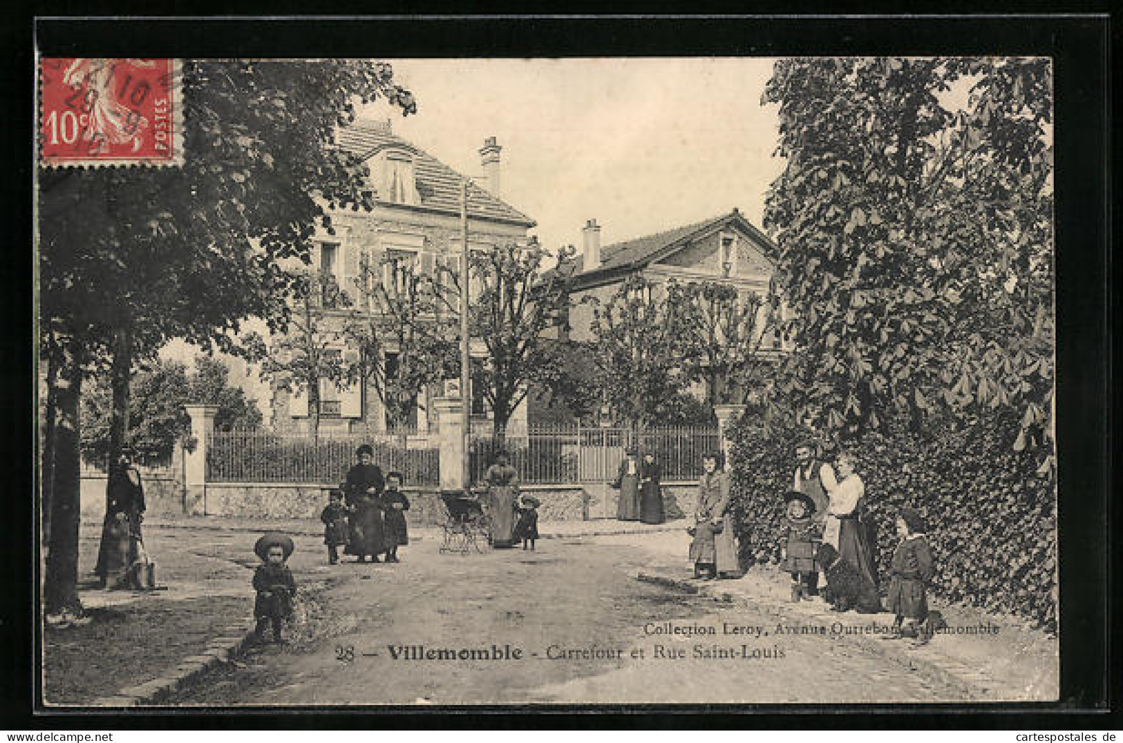 CPA Villemonble, Carrefour Et Rue Saint-Louis  - Otros & Sin Clasificación