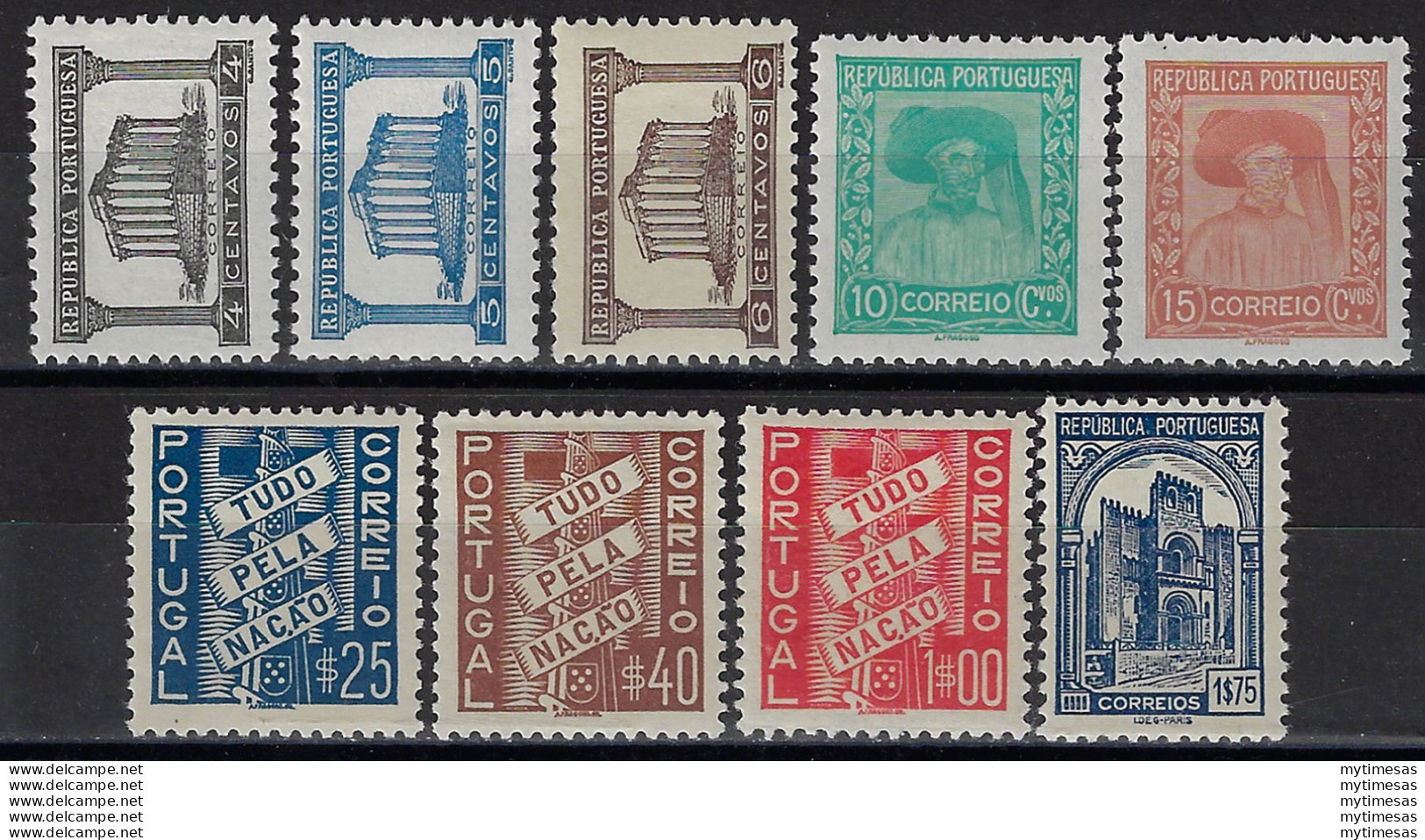 1935-36 Portogallo 9v. MNH Unif N. 576/84 - Other & Unclassified