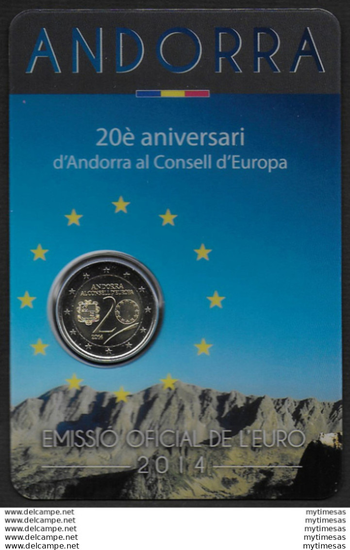 2014 Andorra € 2,00 Consiglio D'Europa FDC - Espagne