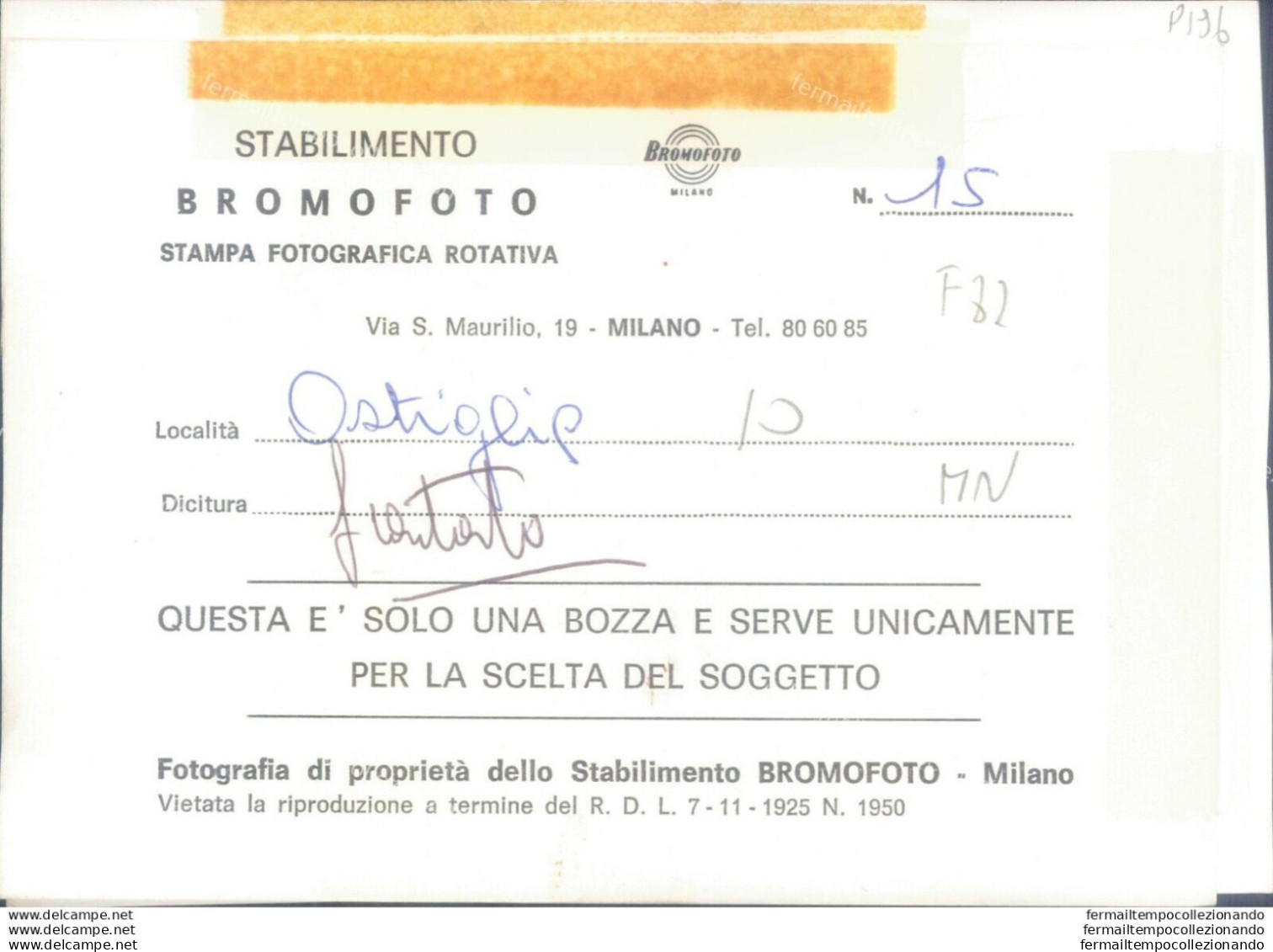 P196 Bozza Fotografica Ostiglia  Provincia Di Mantova - Mantova