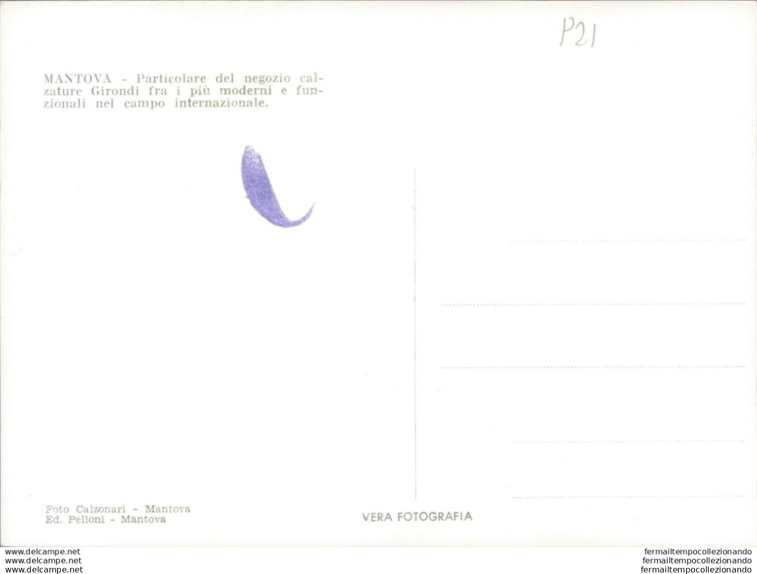 P21 Cartolina Mantova Citta'  Particolare Del Negozio Calzature Girondi - Mantova