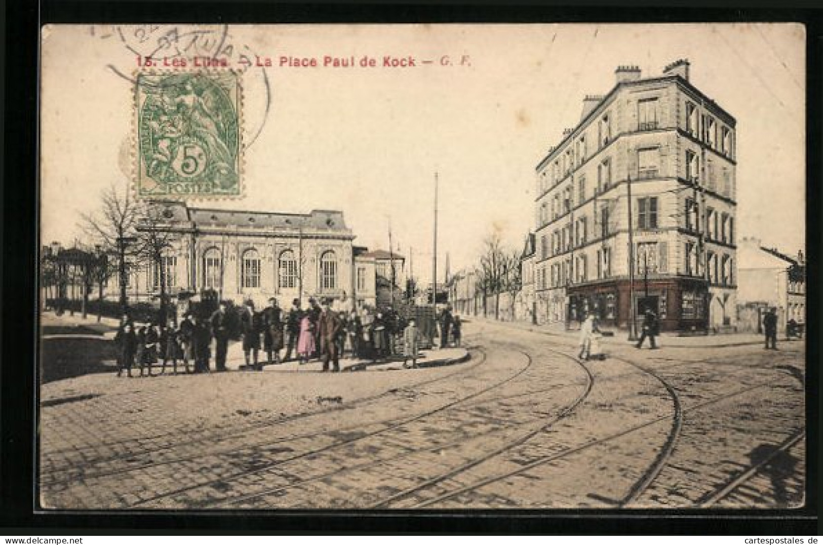 CPA Les Lilas, La Place Paul De Kock  - Les Lilas