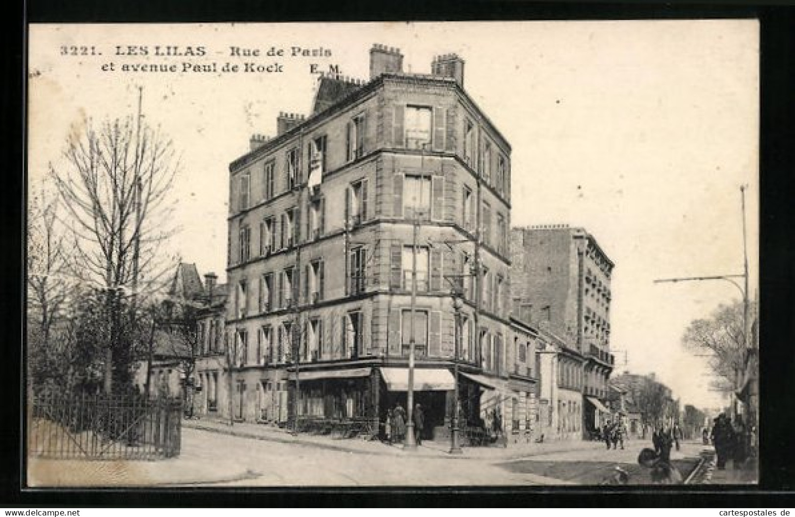 CPA Les Lilas, Rue De Paris Et Avenue Paul De Kock  - Les Lilas