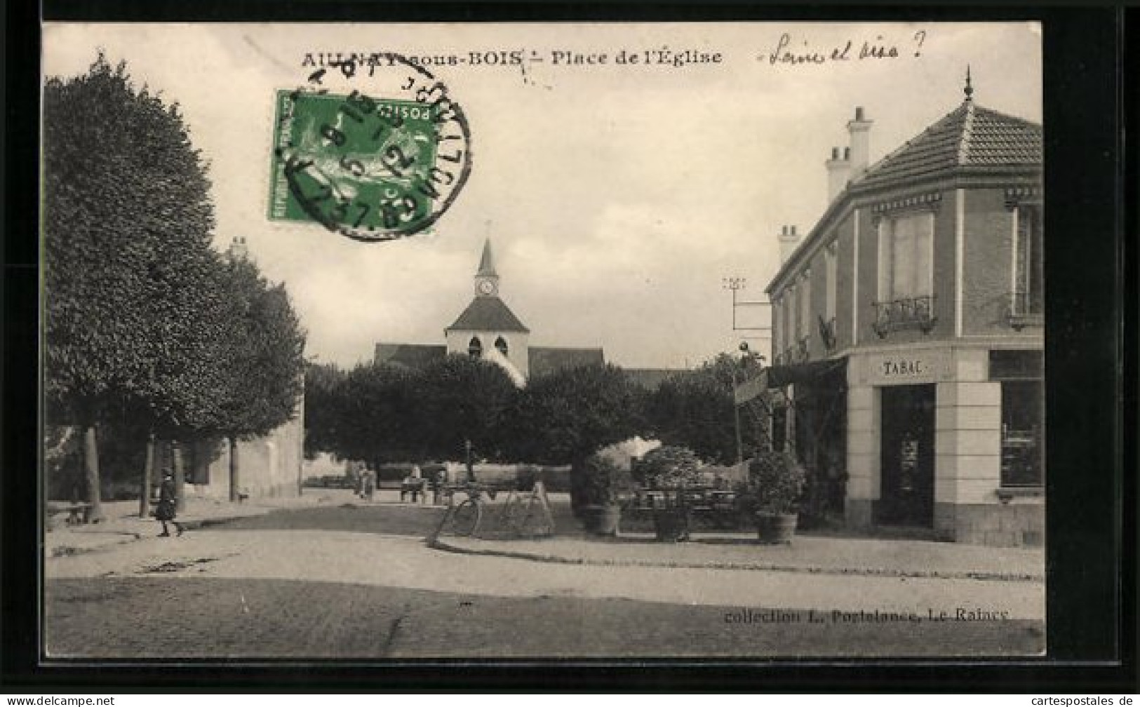 CPA Aulnay-sous-Bois, Place De L`Eglise  - Aulnay Sous Bois