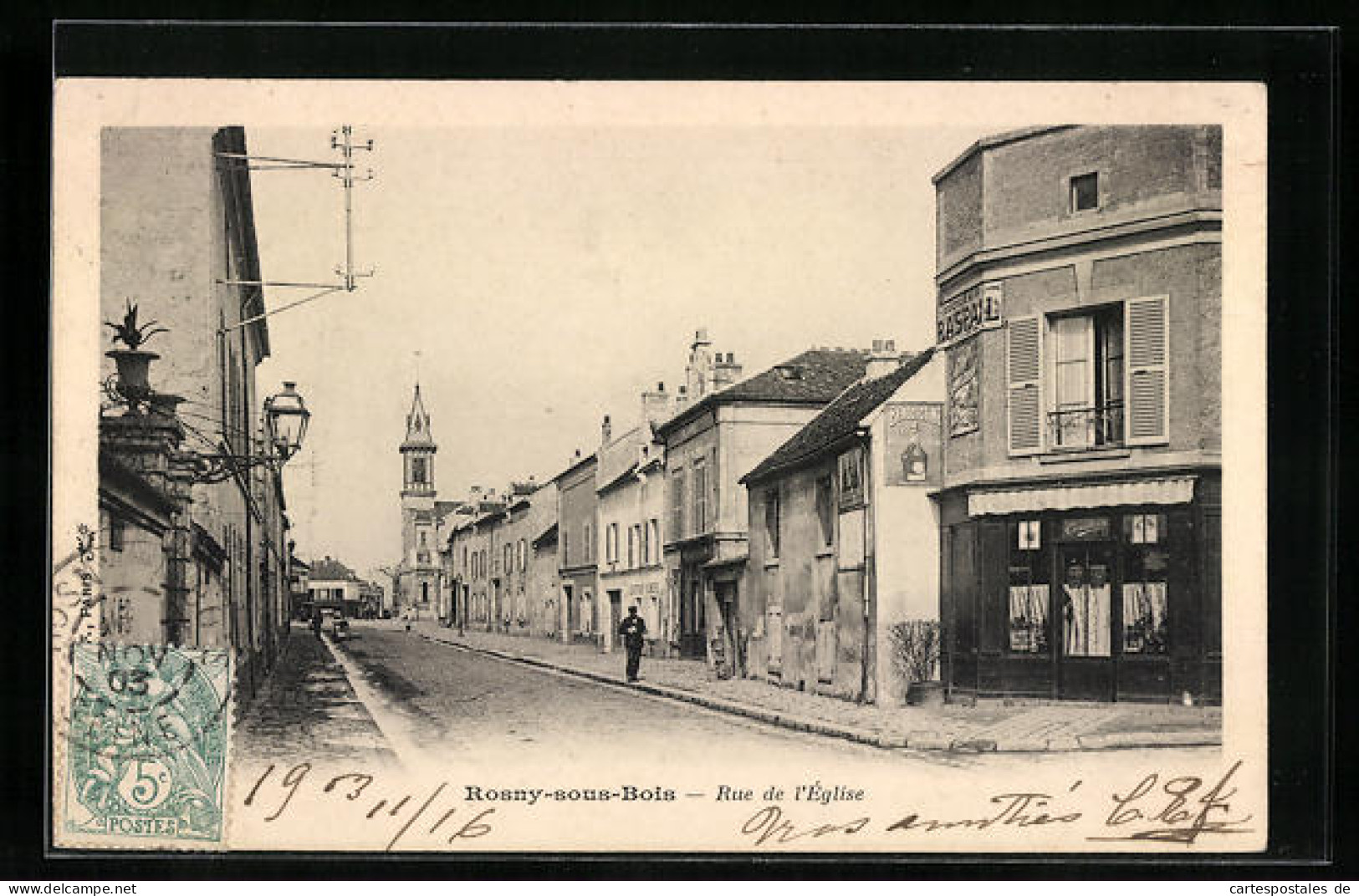 CPA Rosny-sous-Bois, Rue De L`Eglise  - Rosny Sous Bois