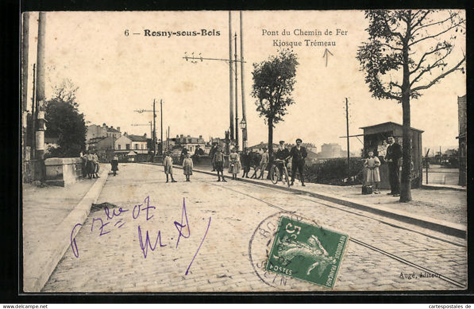 CPA Rosny-sous-Bois, Pont Du Chemin De Fer, Kiosque Tremeau  - Rosny Sous Bois