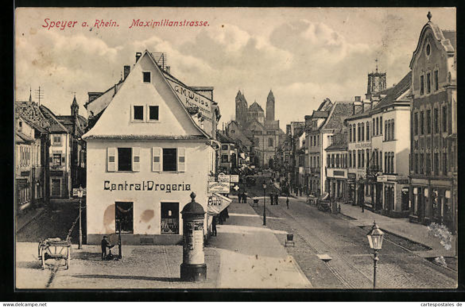 AK Speyer A. Rhein, Blick Auf Die Maximilianstrasse  - Speyer