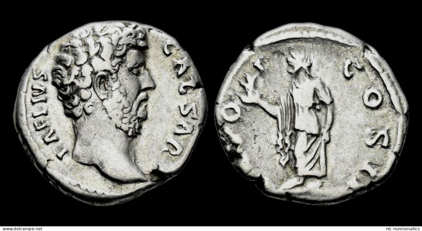 Aelius, As Caesar AR Denarius Spes Advancing Left - La Dinastía Antonina (96 / 192)