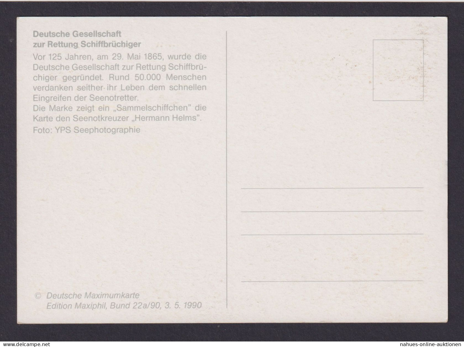 Bremen Ansichtskarte Gesellschaft D. Rettung Schiffbrüchiger - Covers & Documents