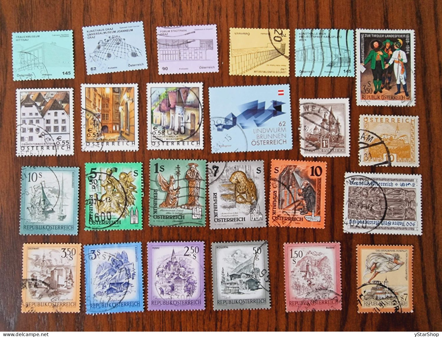 Austria Stamp Lot - Used - Various Themes - Collections