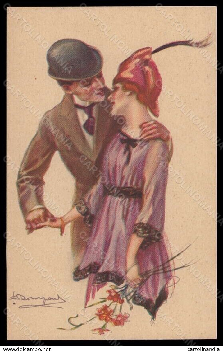 Artist Signed Bompard Romantic Couple Lady Serie 988-1 Postcard VK6430 - Autres & Non Classés