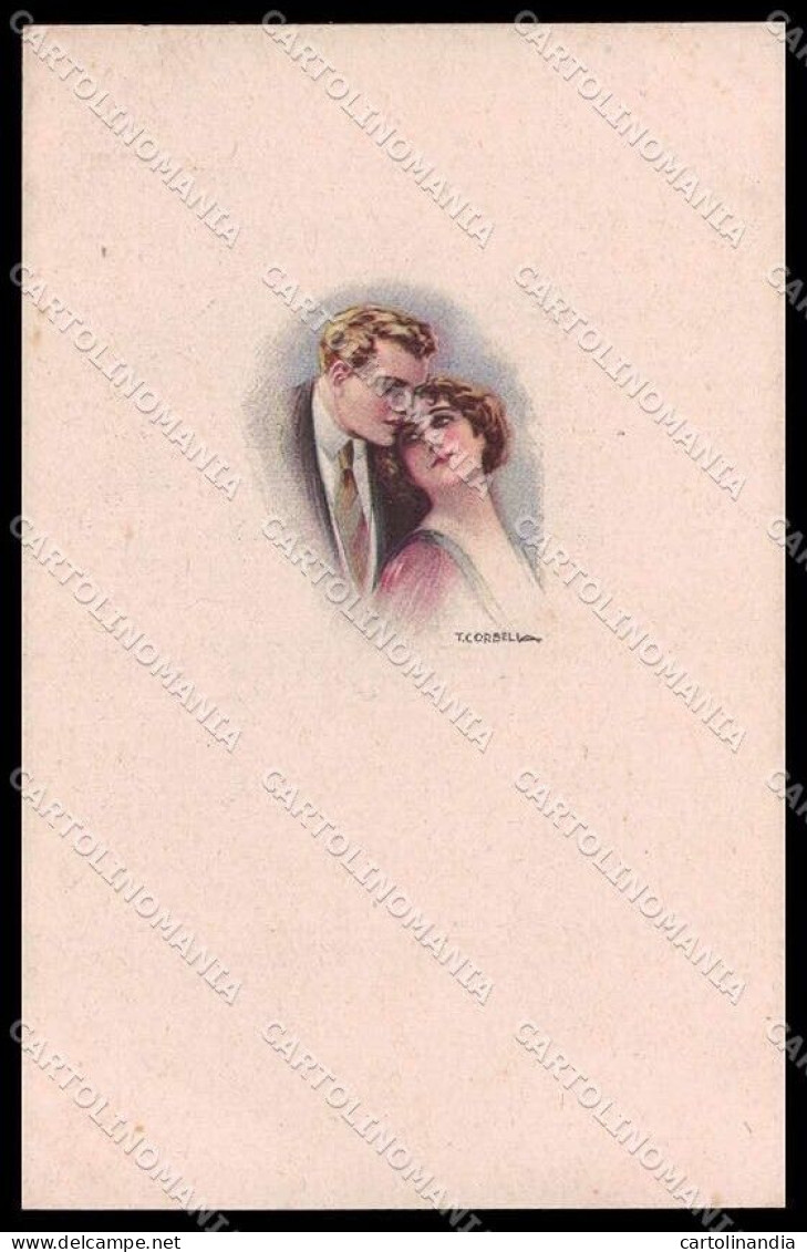 Illustratori Artist Signed Corbella Romantic Couple Lady Serie 162M-6 Pc ZG6026 - Autres & Non Classés