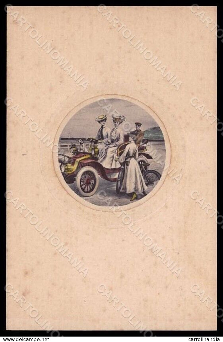 Artist Signed Illustratori Lady Fox Terrier Dog Car Bicycle Postcard VK6947 - Autres & Non Classés