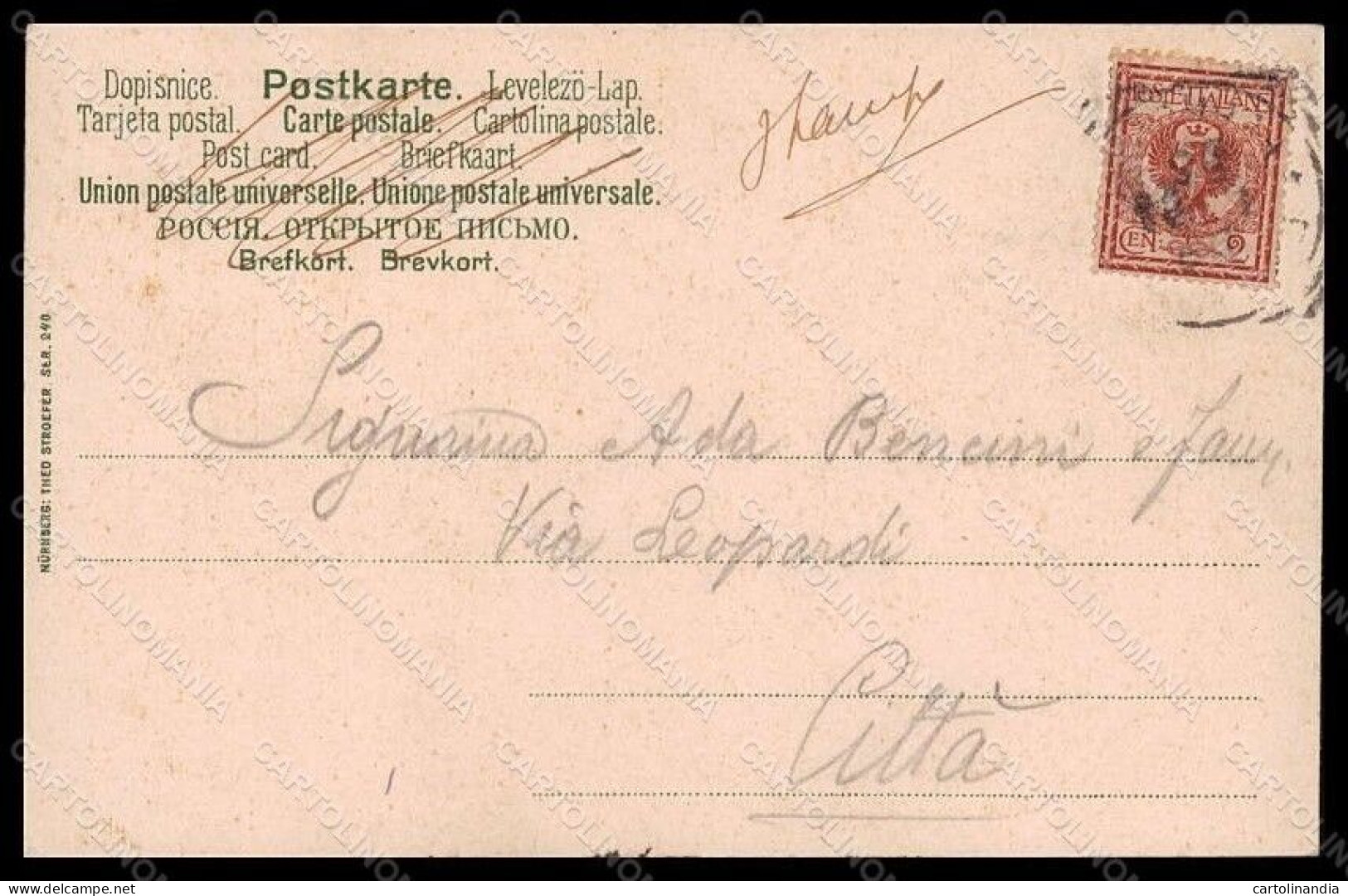 Artist Signed Lady Art Nouveau Doux Repos WRITINGS ERASED Postcard VK6786 - Autres & Non Classés