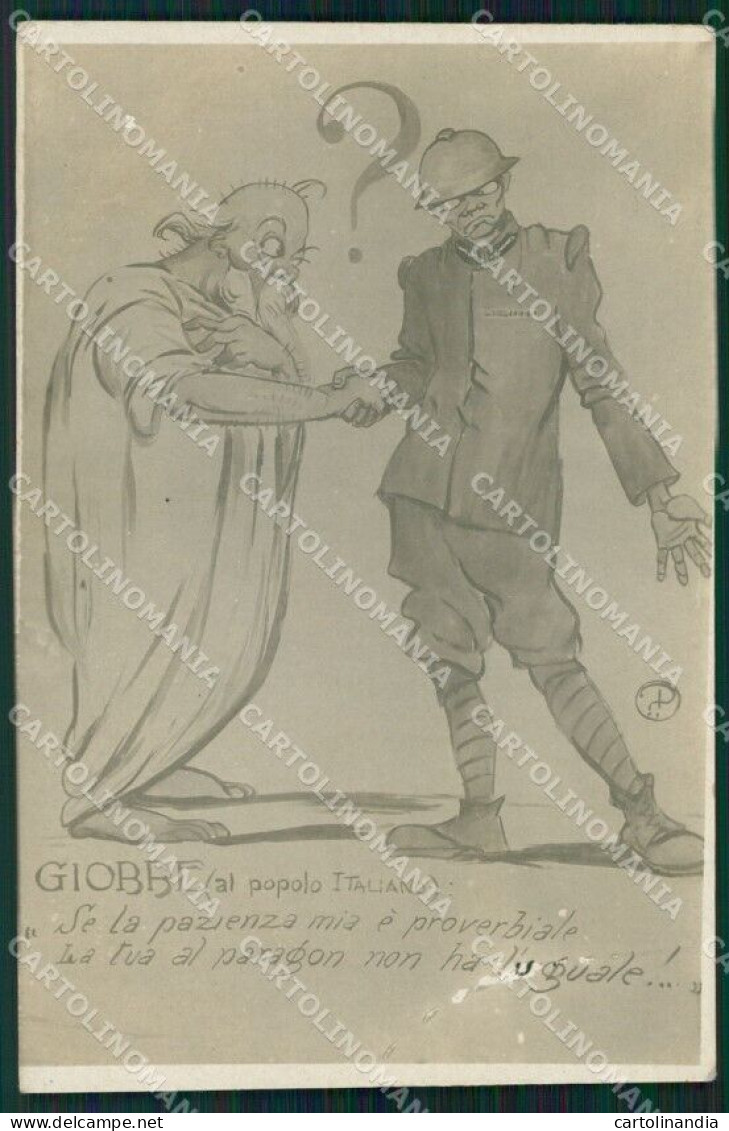 WW1 WWI Propaganda Soldier Giobbe RPPC Cartolina Postcard XF8051 - Other & Unclassified