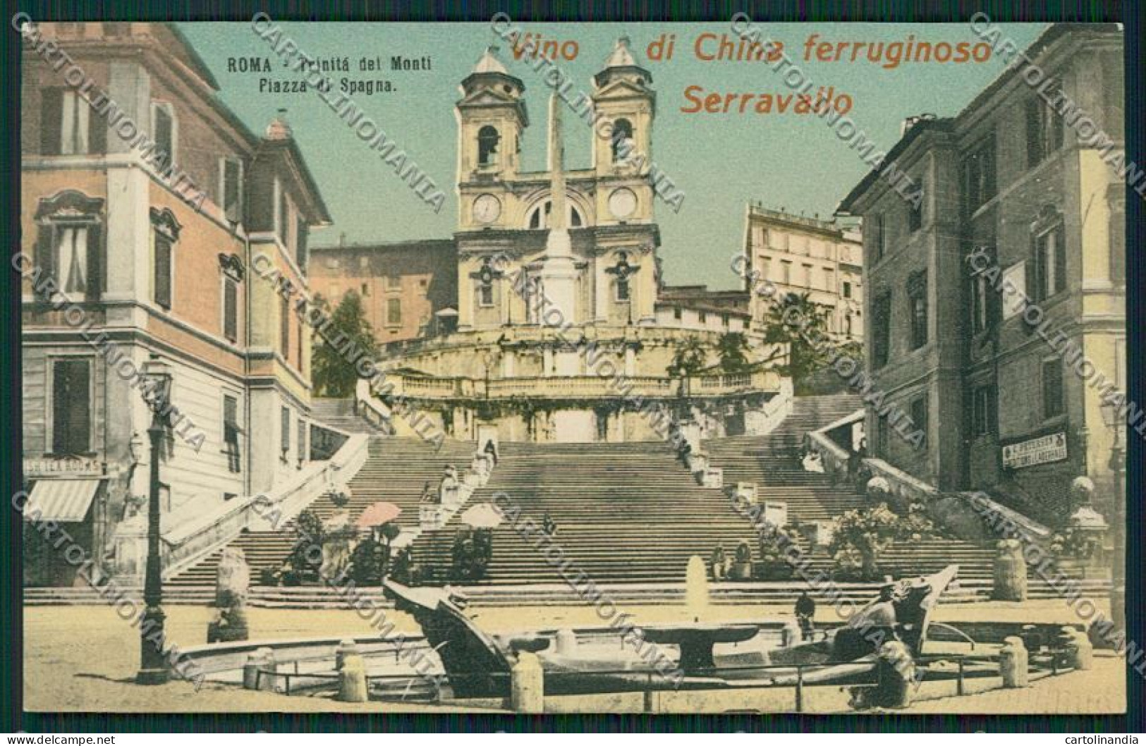 Trieste Vino China Ferruginoso Serravallo Pubblicitaria Roma Cartolina ZC0933 - Trieste