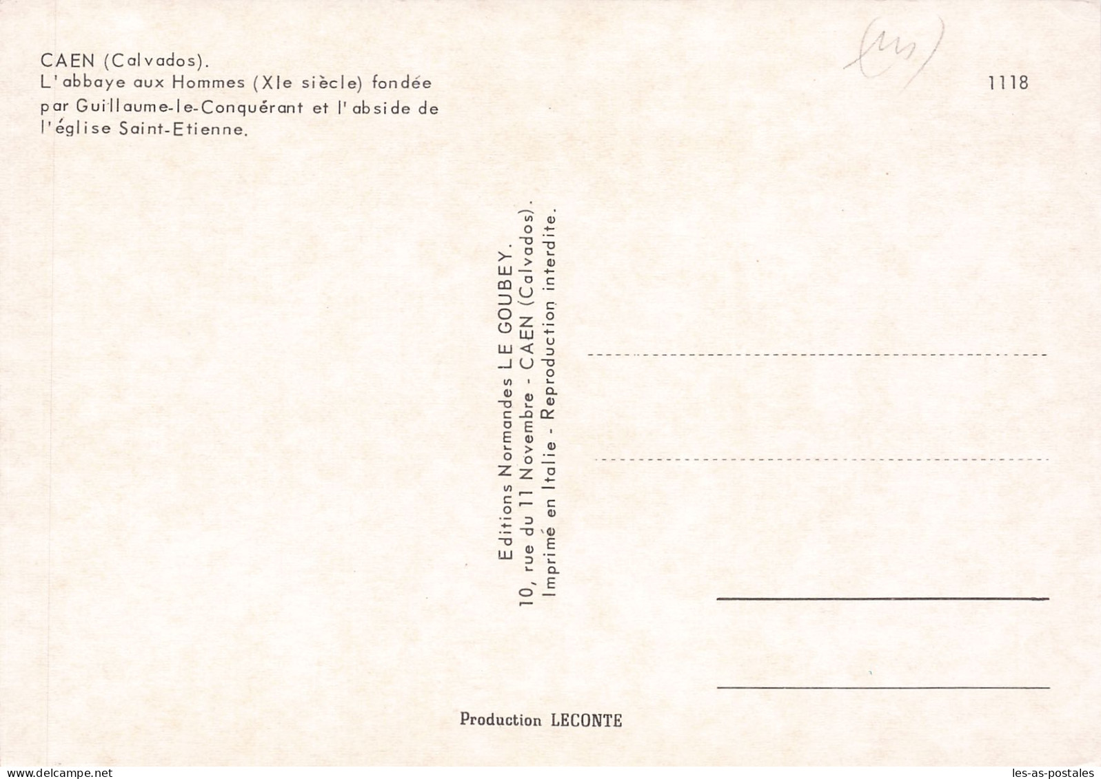 14 CAEN L ABBAYE AUX HOMMES - Caen