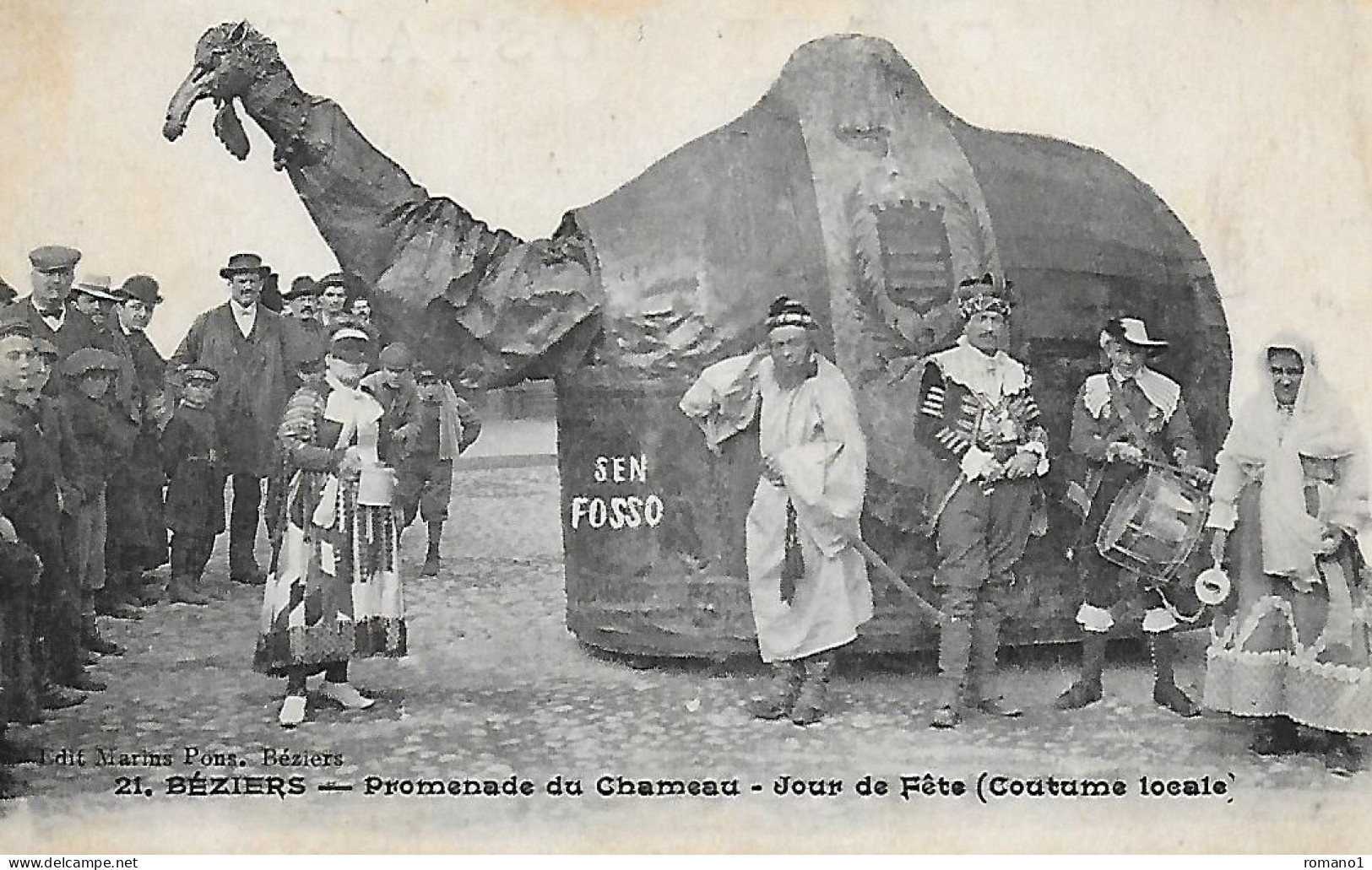 34)   BEZIERS  - Promenade Du Chameau Jour De Fête Coutume Locale - Beziers