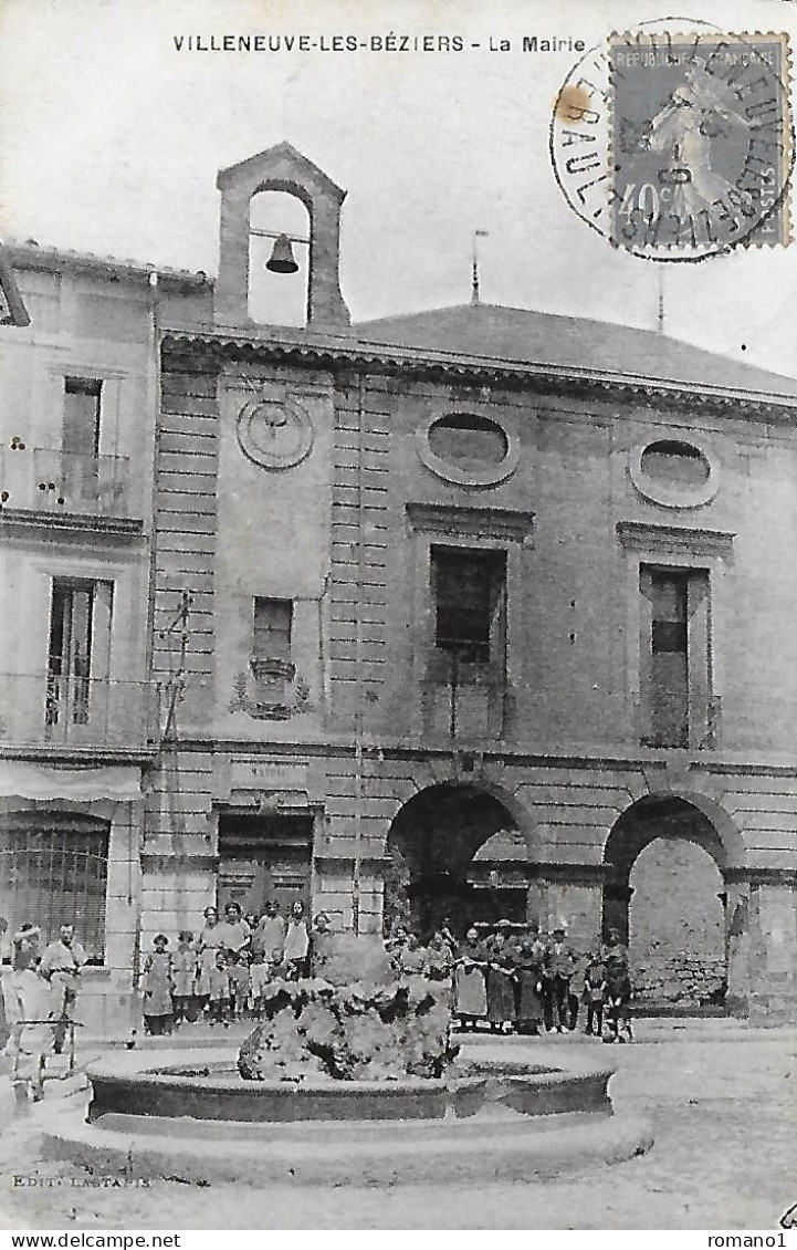 34)     VILLENEUVE Les BEZIERS  -  La Mairie - Autres & Non Classés