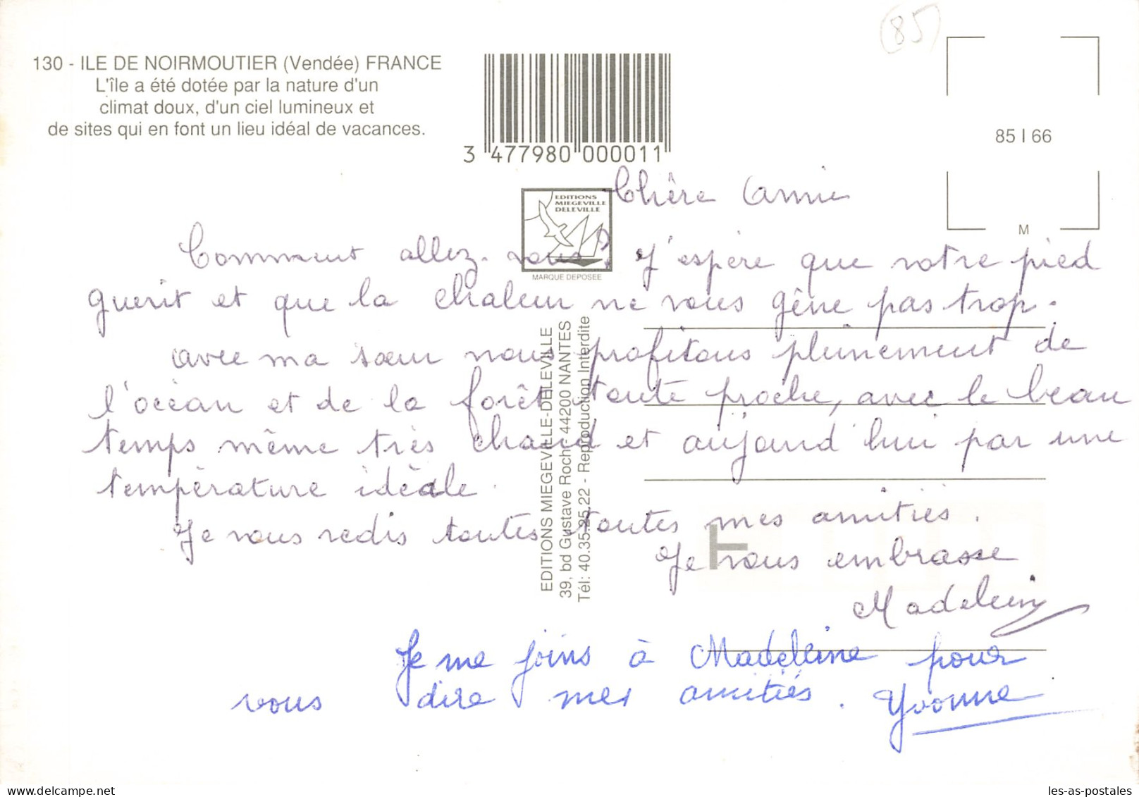 85 L ILE DE NOIRMOUTIER SES PLAGES - Ile De Noirmoutier