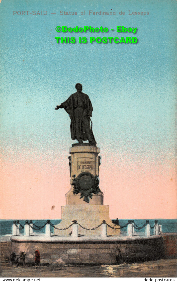 R432606 Port Said. Statue Of Ferdinand De Lesseps. Serie 649. The Cairo Post Car - Welt