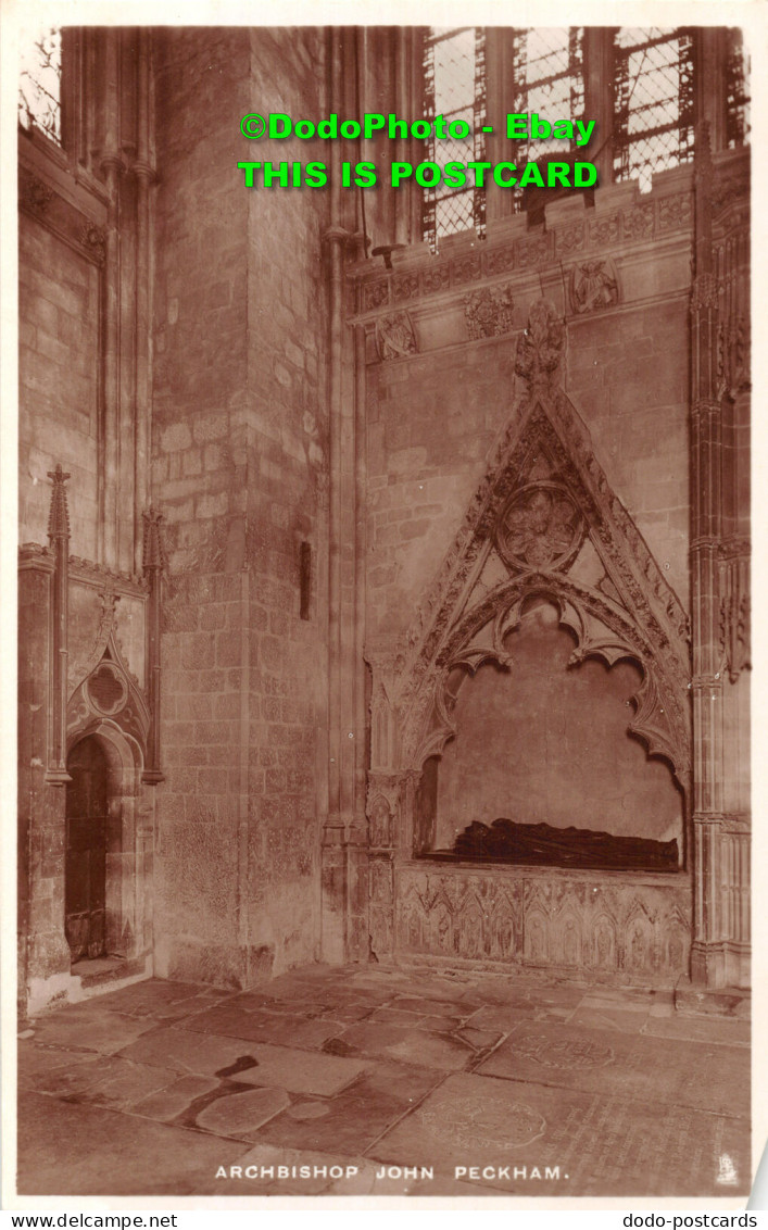 R432837 Archbishop John Peckham. Canterbury Cathedral. Tuck. Real Photograph - Monde