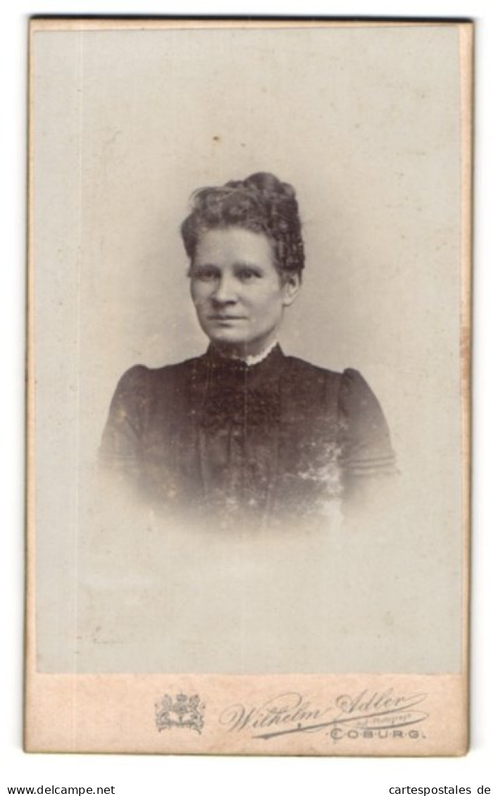 Fotografie Wilhelm Adler, Coburg, Allee 6, Junge Dame Mit Hochgestecktem Haar  - Anonymous Persons