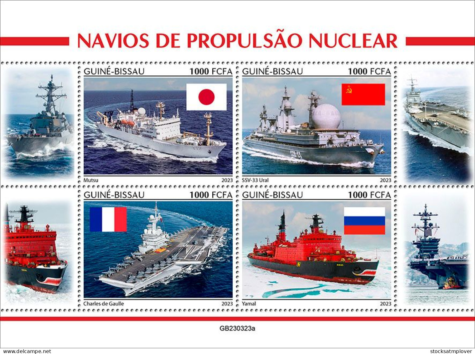 Guinea Bissau 2023 War Military Nuclear Powered Ships, Icebreaker S202403 - Guinea-Bissau