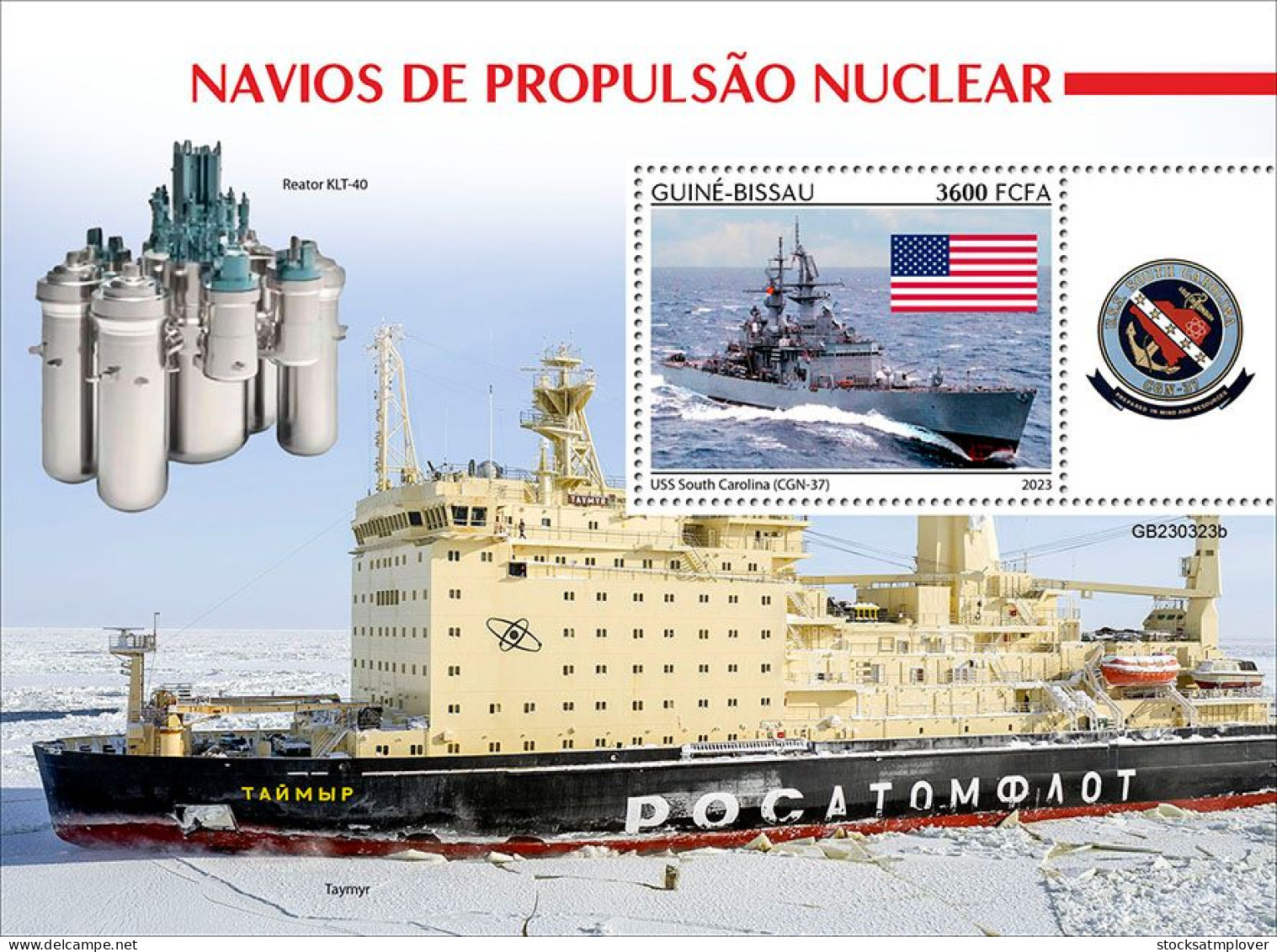 Guinea Bissau 2023 War Military Nuclear Powered Ships, Icebreaker S202403 - Guinea-Bissau