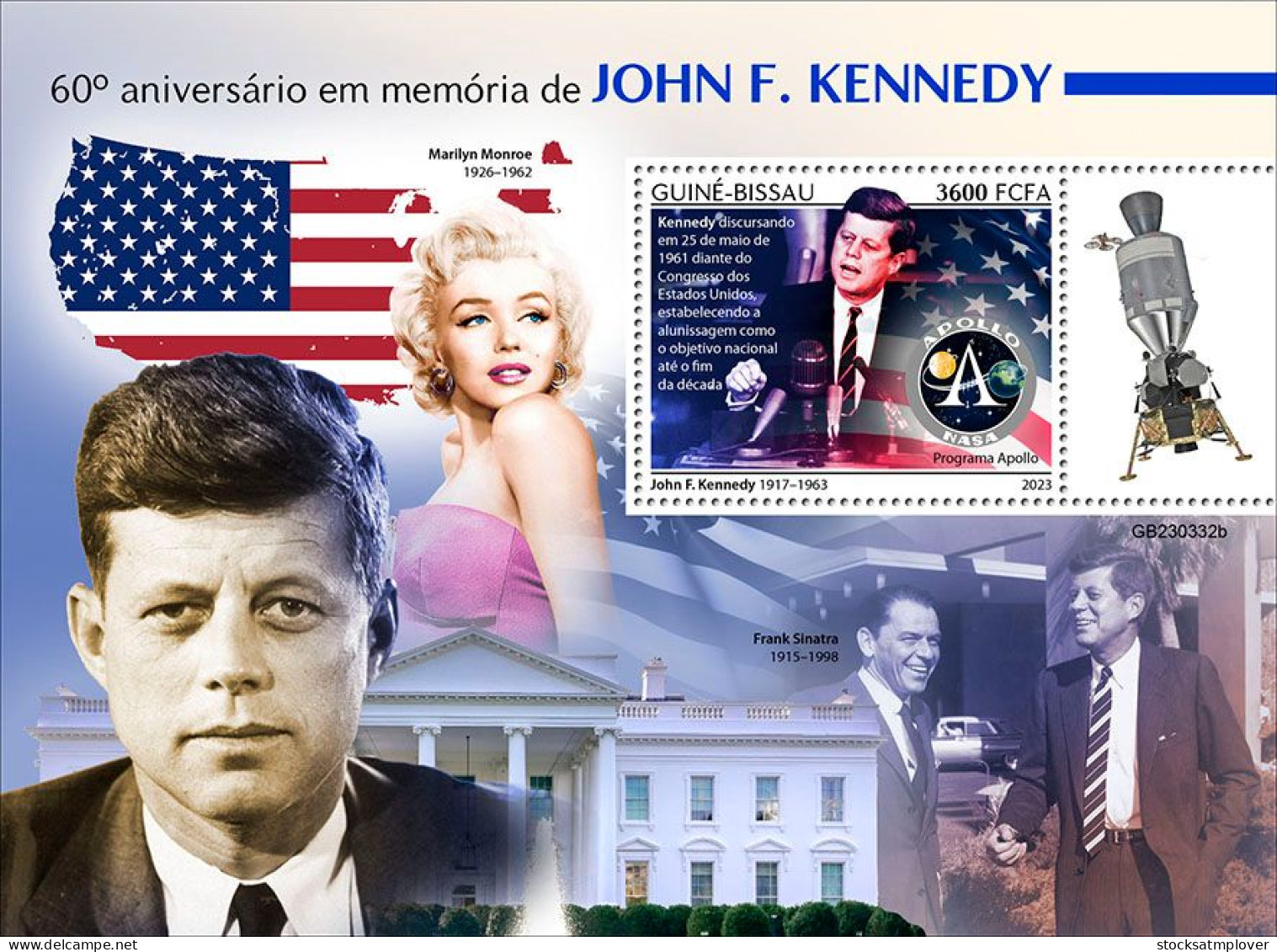 Guinea Bissau 2023 Space Kennedy, Monroe, Moon Landing S202403 - Guinea-Bissau