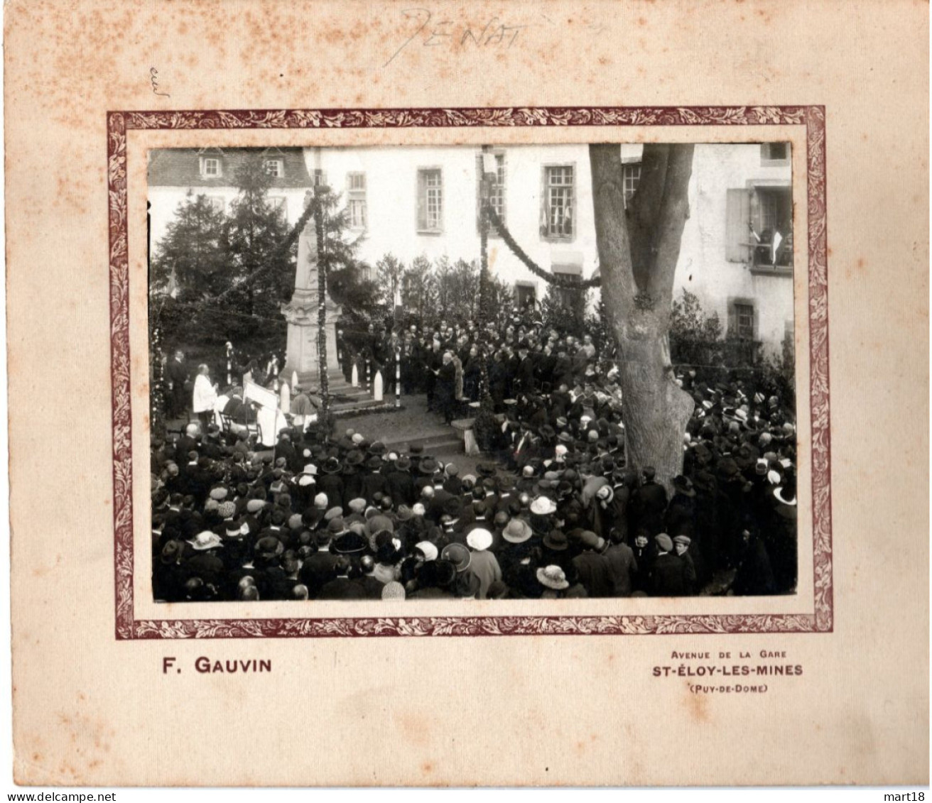 2 Photos - 1927 - Inauguration Du Monument Aux Morts De MENAT (63) - St-Eloy - Pas Cartes Postales - - Saint Eloy Les Mines