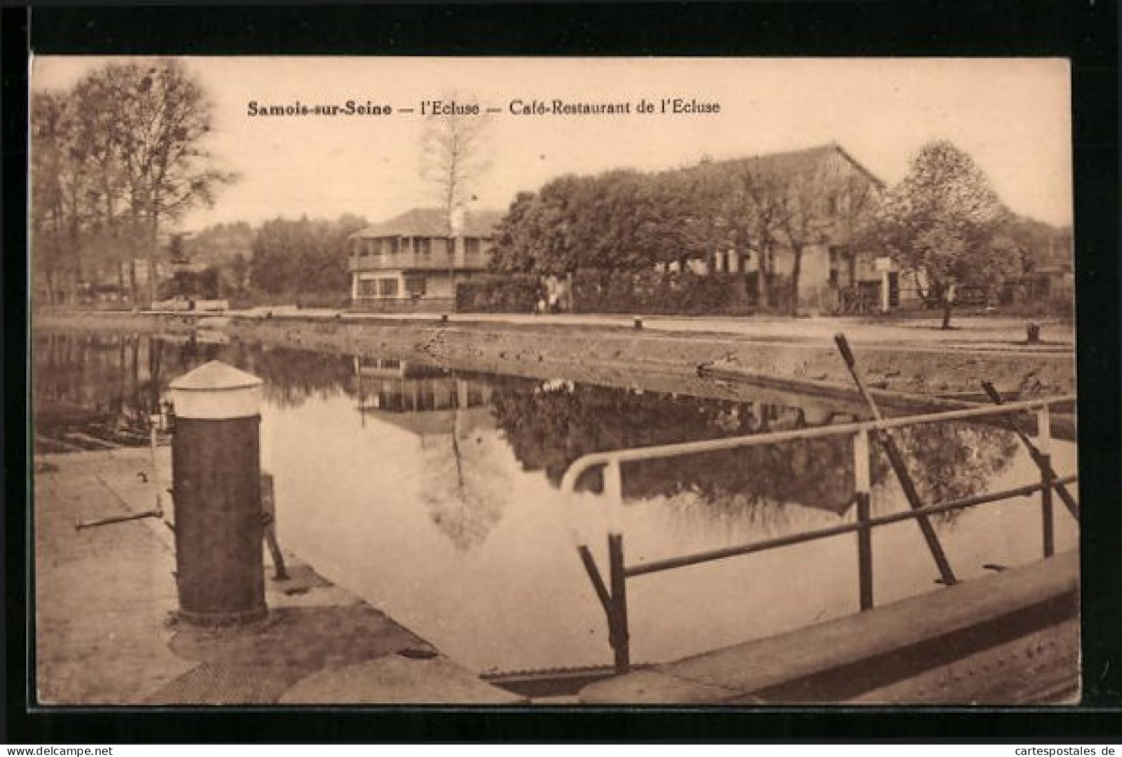 CPA Samois-sur-Seine, L`Ecluse, Café-Restaurant De L`Ecluse  - Samois