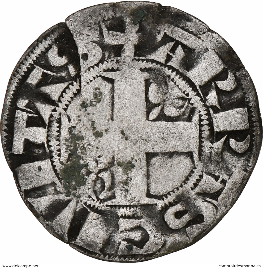 France, Philippe II Auguste, Denier Parisis, 1180-1223, Arras, Billon, TTB - 1180-1223 Philippe II Augustus