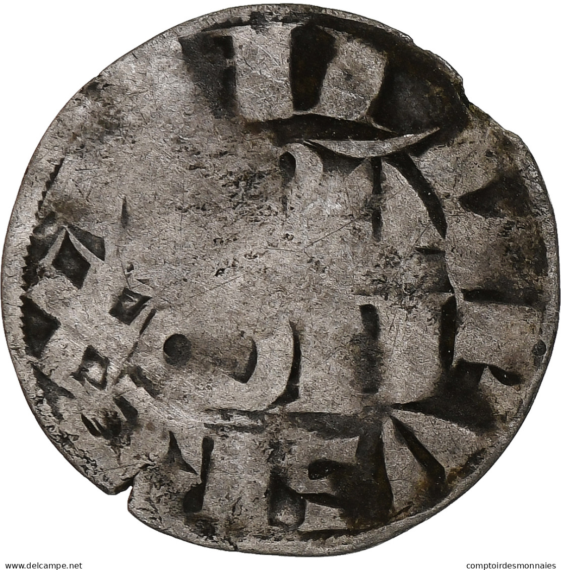 France, Philippe II Auguste, Denier Parisis, 1180-1223, Arras, Billon, TB - 1180-1223 Philipp II. August 