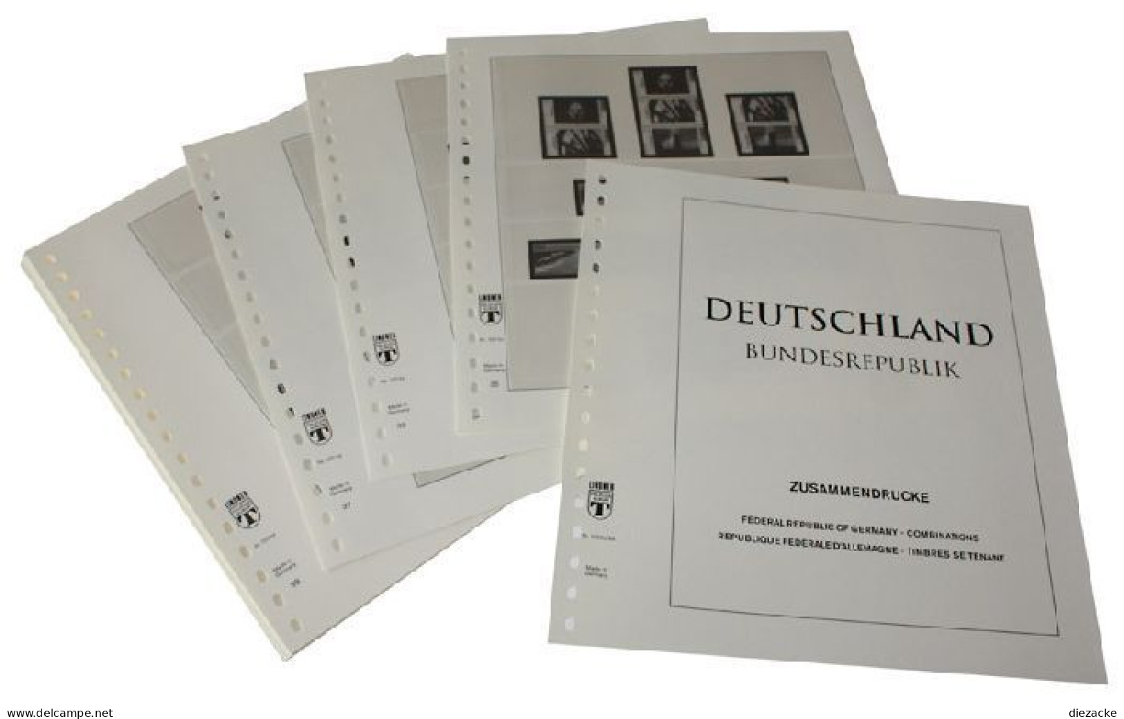 Lindner-T Bund Zusammendrucke 1996-2007 Vordrucke 120BZ-96 Neuware ( - Pre-printed Pages