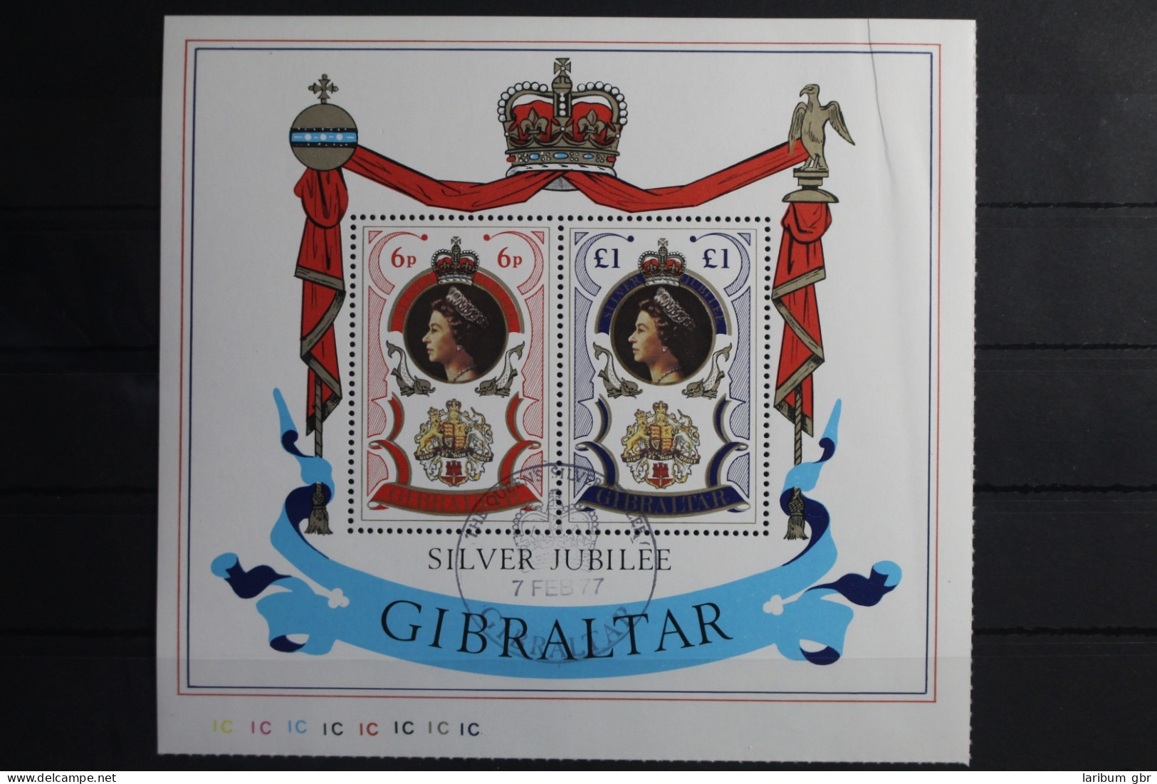 Gibraltar Block 3 Mit 346-347 Gestempelt #VO110 - Gibilterra