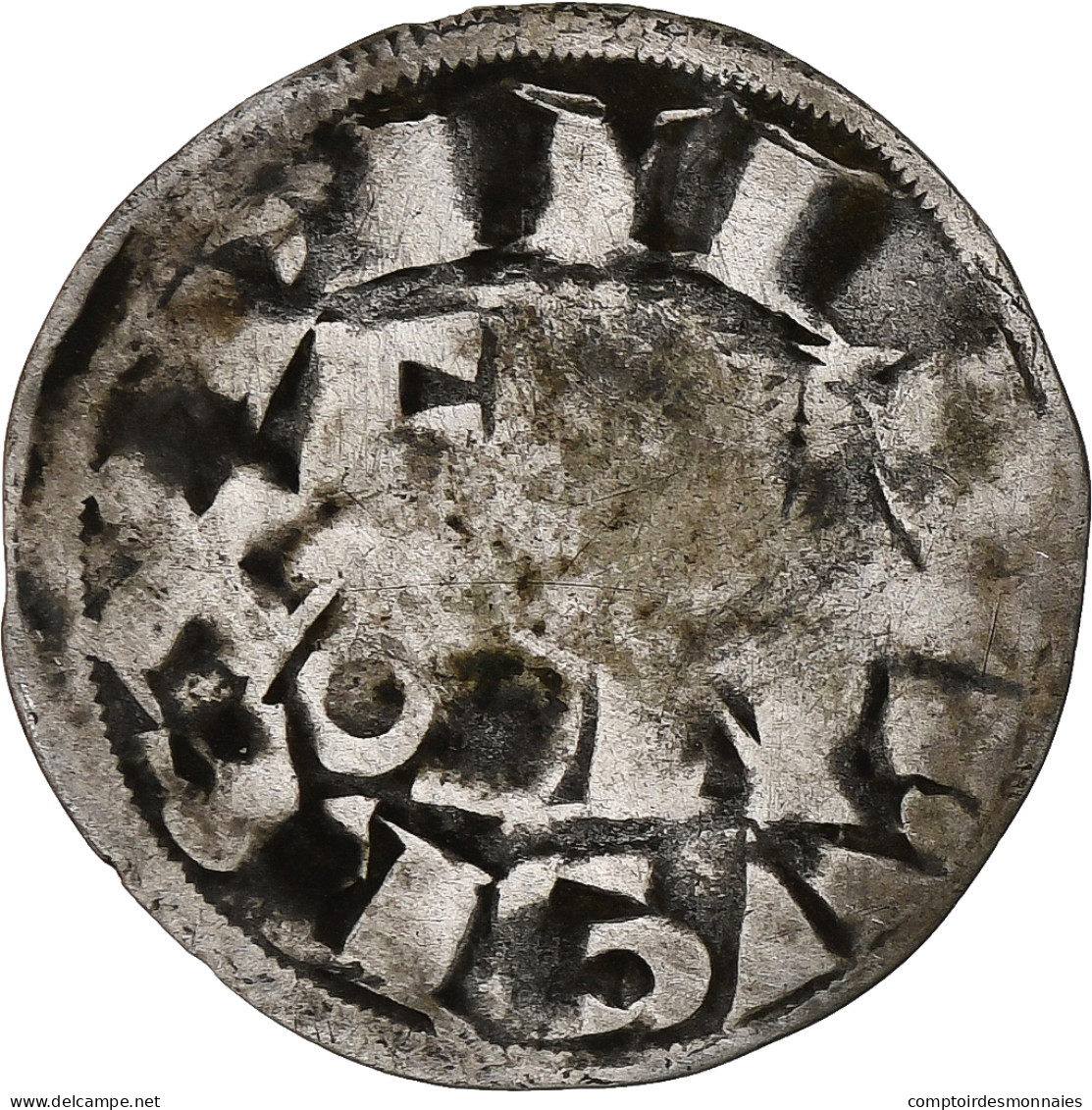 France, Philippe II Auguste, Denier Parisis, 1180-1223, Arras, Billon - 1180-1223 Philipp II. August 