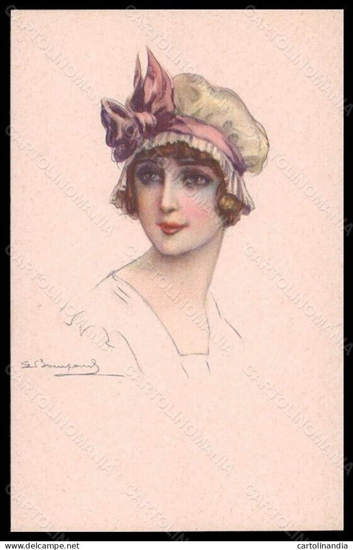 Artist Signed Bompard Fashion Glamour Lady Mode Serie 914-5 Pc VK5975 - Sonstige & Ohne Zuordnung