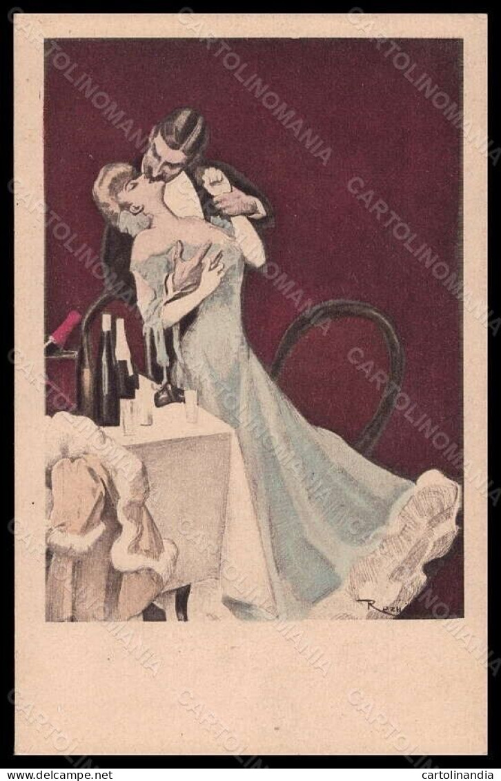 Artist Signed Reznicek Kissing Couple Lady Simplicissimus VI-1 Postcard VK6692 - Sonstige & Ohne Zuordnung