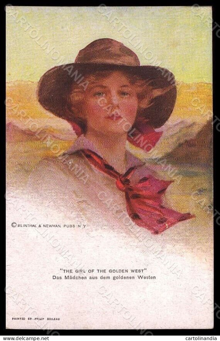 Artist Signed P. Boileau Lady Golden West Reinthal 755 Postcard VK6801 - Autres & Non Classés