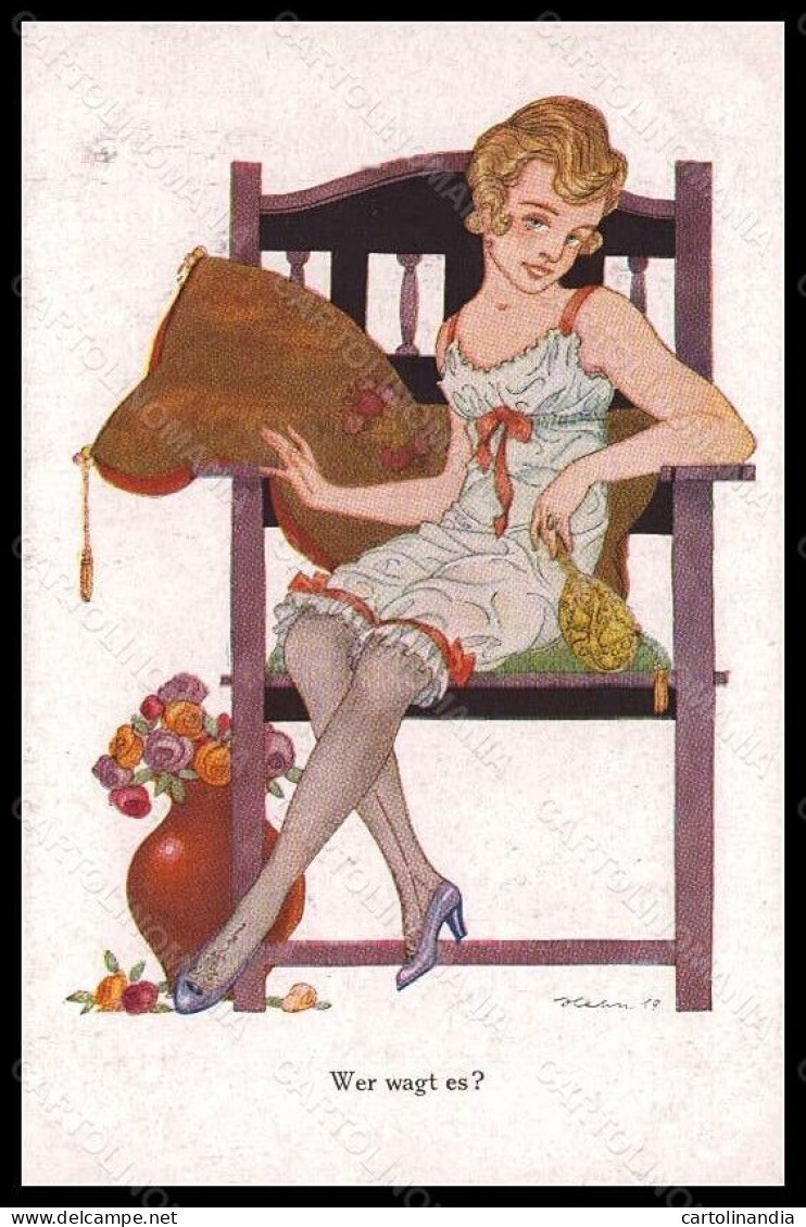 Artist Signed Illustratori Hahn Risque Lady Serie 1197-3 Postcard VK5798 - Autres & Non Classés