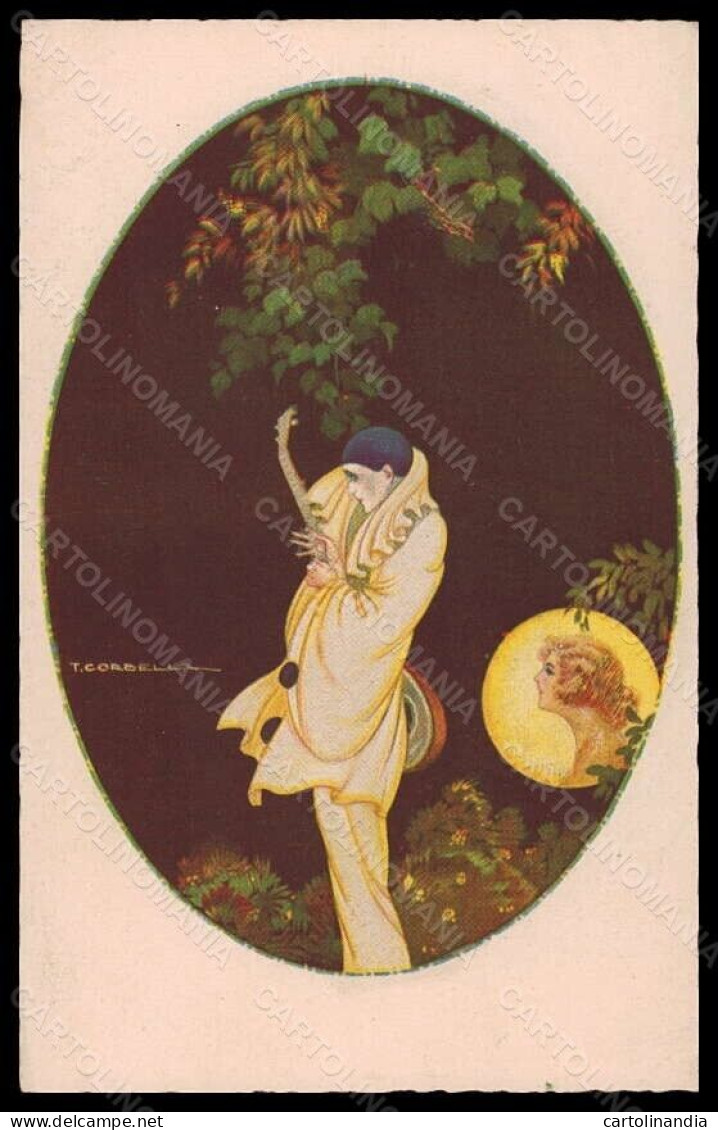 Artist Signed T. Corbella Lady Pierrot Paper Moon Degami 668 Pc VK5904 - Sonstige & Ohne Zuordnung