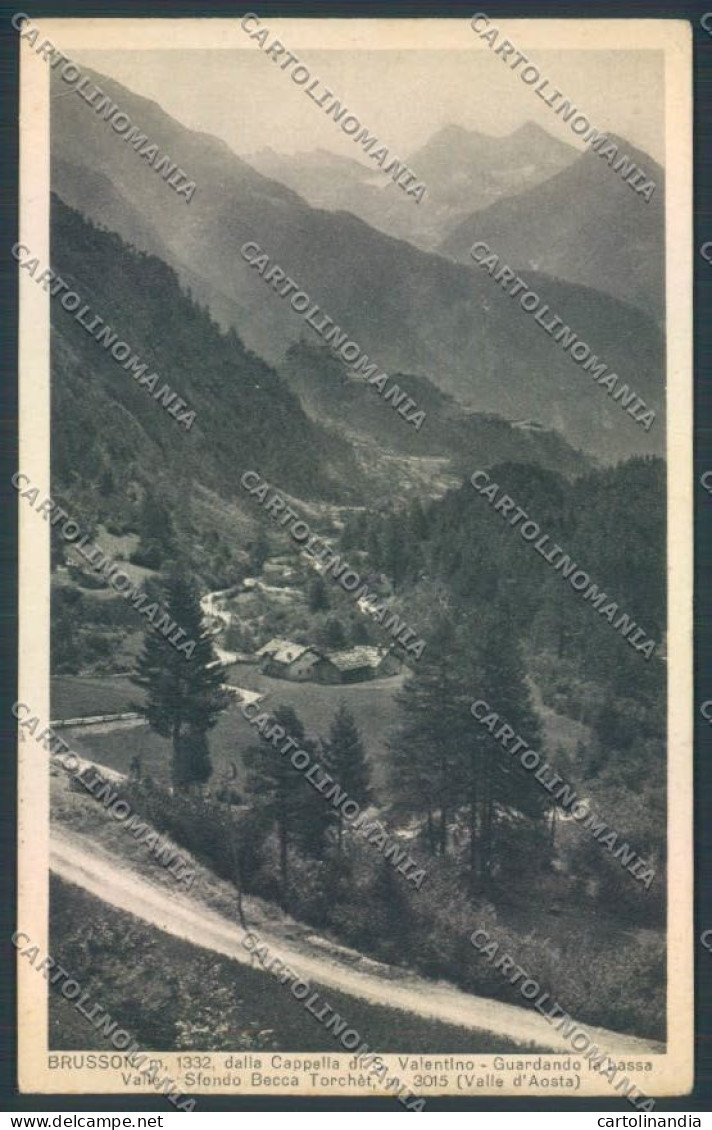 Aosta Brusson PIEGHINE Cartolina ZQ4977 - Aosta