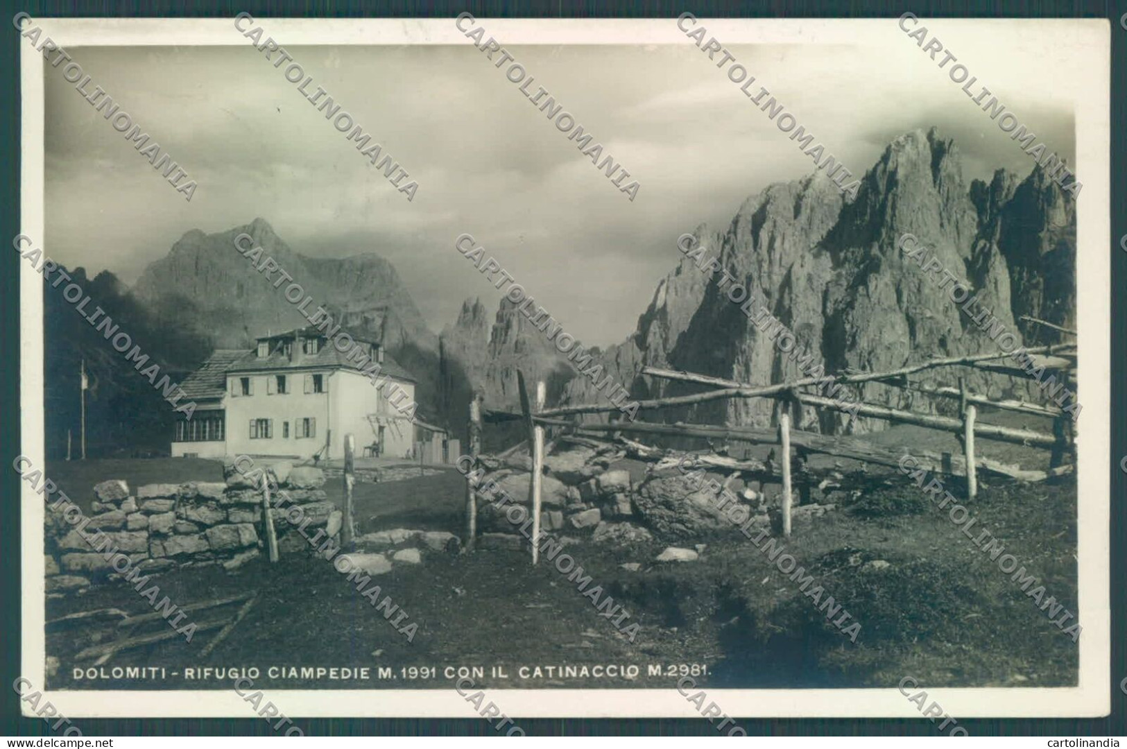 Trento Vigo Di Fassa Rifugio Ciampedie Catinaccio Foto Cartolina ZC4568 - Trento