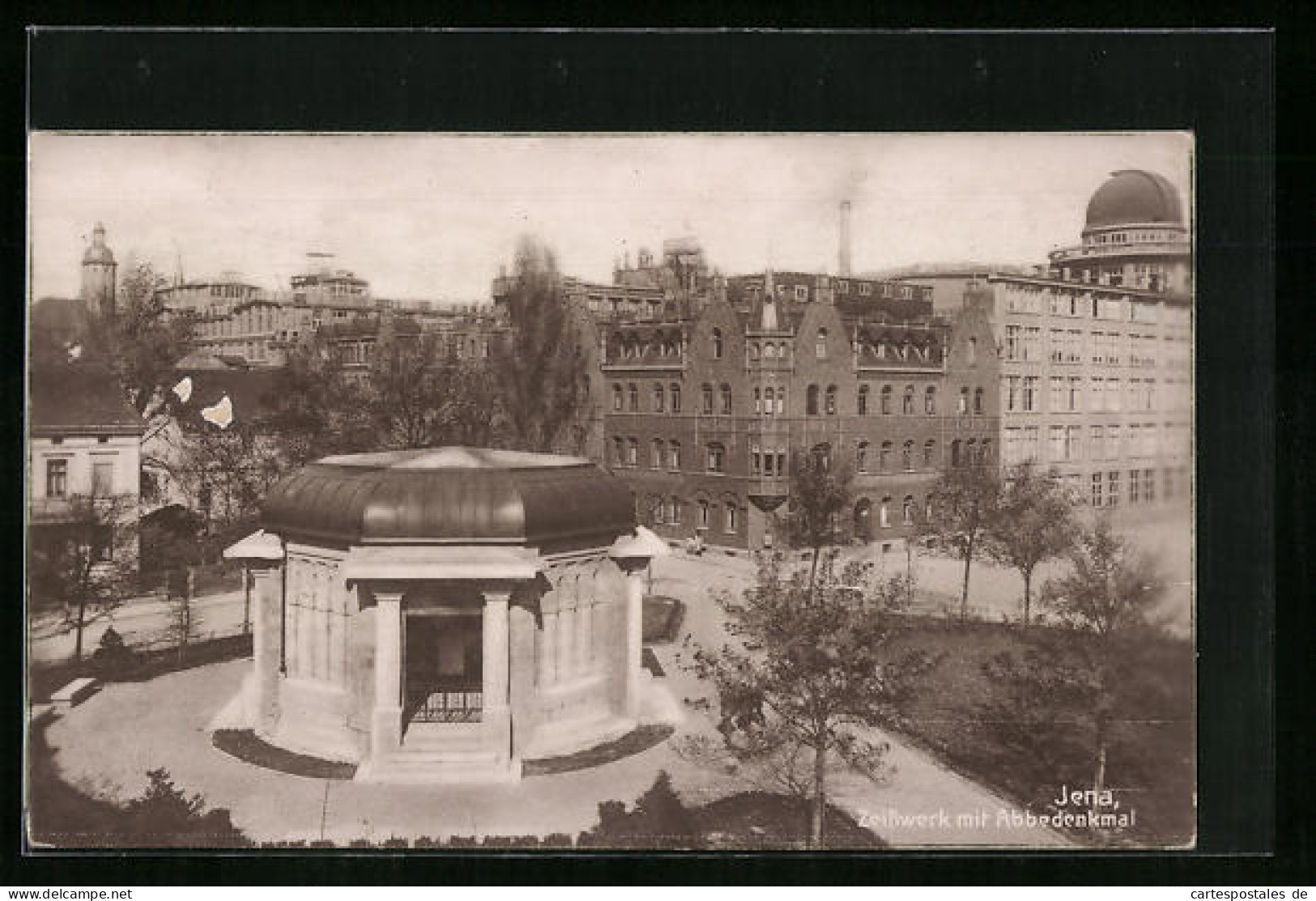 AK Jena, Zeisswerk Mit Abbedenkmal  - Jena