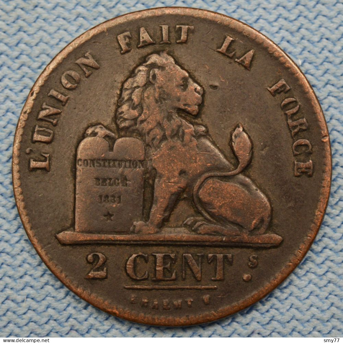 Belgique / Belgium • 2 Centimes 1836 Frappée Sur 1 Cent Néerlandais • Struck On Dutch 1 Cent • Léopold Ier • [24-632] - 2 Centimes