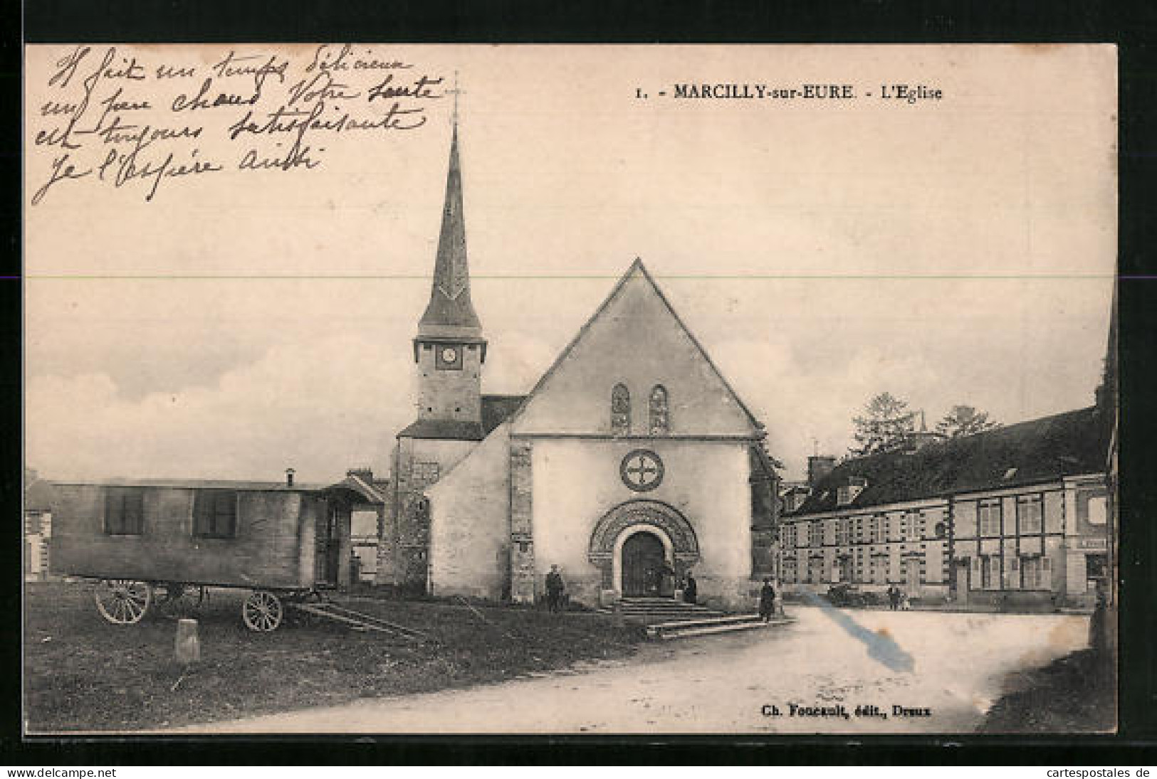 CPA Marcilly-sur-Eure, L`Eglise  - Marcilly-sur-Eure